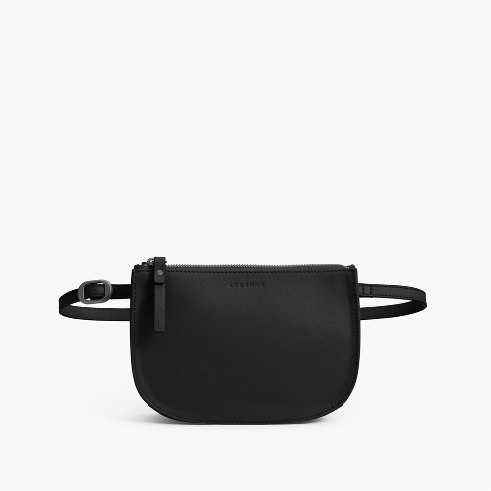 New Lo & Sons Waverley 2 Convertible Bag Nappa Leather Black Gunmetal Hardware